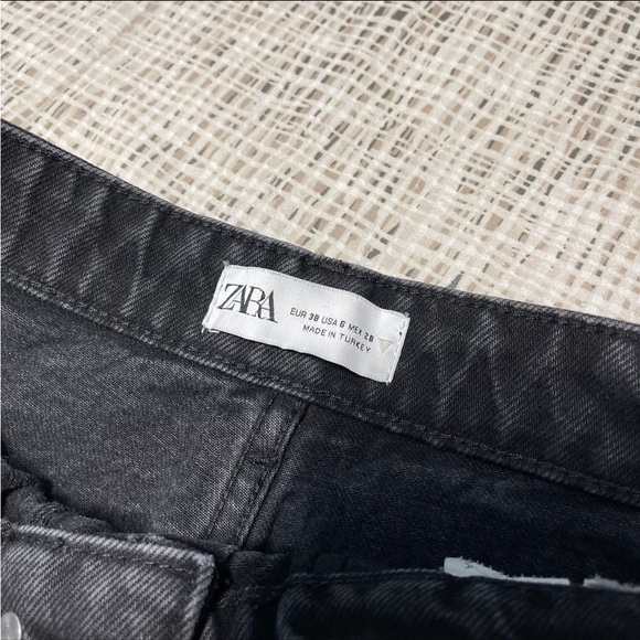 Zara High Rise Wide Leg Jeans Black - Picture 10 of 10